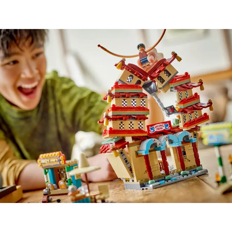 Conjunto LEGO One Piece Arlong Park 75638 – 926 peças, 5 minifiguras, recomendado a partir dos 9 anos, cenário detalhado