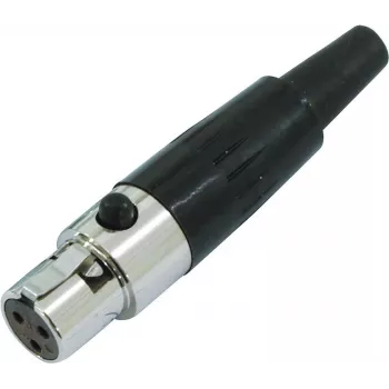 Adaptador Mini-XLR Omnitronic 30200125 — adaptador Mini-XLR para XLR, conector fêmea inline