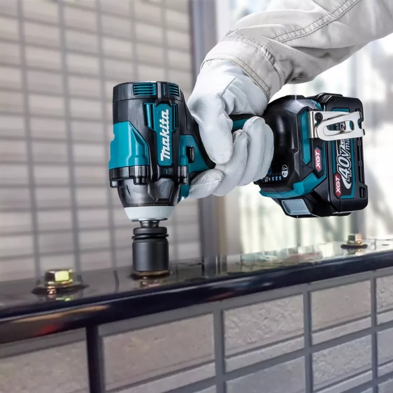 Makita TW004GZ XGT chave de impacto sem fios 40 V, 1/2 polegada, 3200 rpm, 350 Nm, sem bateria e carregador, azul/preto