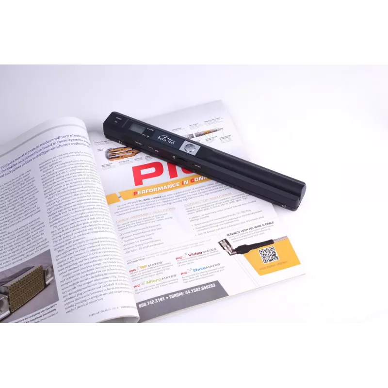 Leitor de caneta MEDIA-TECH MT4090, preto, indicador LED, USB 2.0, MicroSD, pilha AAA