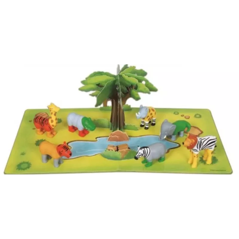 Brinquedo para bebé MALIK Magnetic Mini Animals Selva modelo 62323 — conjunto de figuras de animais magnéticas