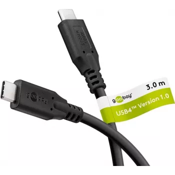 Cabo USB-C Goobay USB4 100 W 20 Gbit/s Power Delivery 3 m - -macho> (74198)