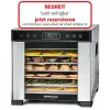 Rommelsbacher DA 650 desidratador de alimentos 600 W, 7 tabuleiros, 35–75 °C, temporizador 99 h, aço inoxidável/preto