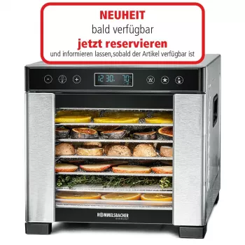 Desidratador Rommelsbacher DA 650 600 W aço inoxidável, 0,5 m², 35–75 °C, 7 tabuleiros