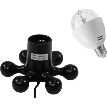 Conjunto LED EUROLITE BC-1 RGB preto Hexopus Socket — conjunto de iluminação LED RGB para efeitos
