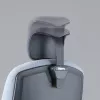 Cadeira de escritório ergonómica Up Up Athene preta, cinzento + tecido azul