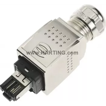 Conector RJ45 Harting Han PushPull 09 35 226 0401 reto, 4 polos, módulo de encaixe
