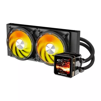 Refrigeração líquida de CPU Darkflash DE240 (preta) — radiador de 240 mm, refrigeração líquida AIO