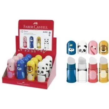 Afia-lápis manual Faber-Castell 583513 — para ambas as mãos, cores sortidas