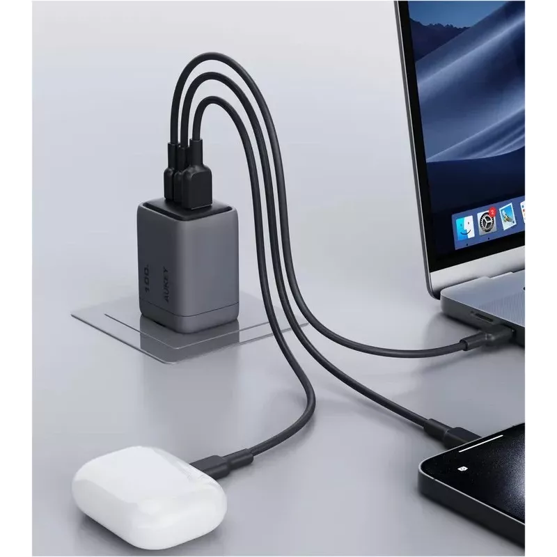 Carregador de parede Comet Mix 3 PA-C5 3xUSB (2xUSB-C e 1xUSB-A) 100W 5A QC5.0 PD3.0 AFC PPS FCP SCP