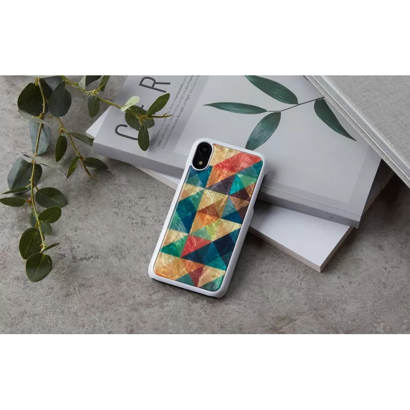 iKins Mosaic capa branca para iPhone XR, K1713H