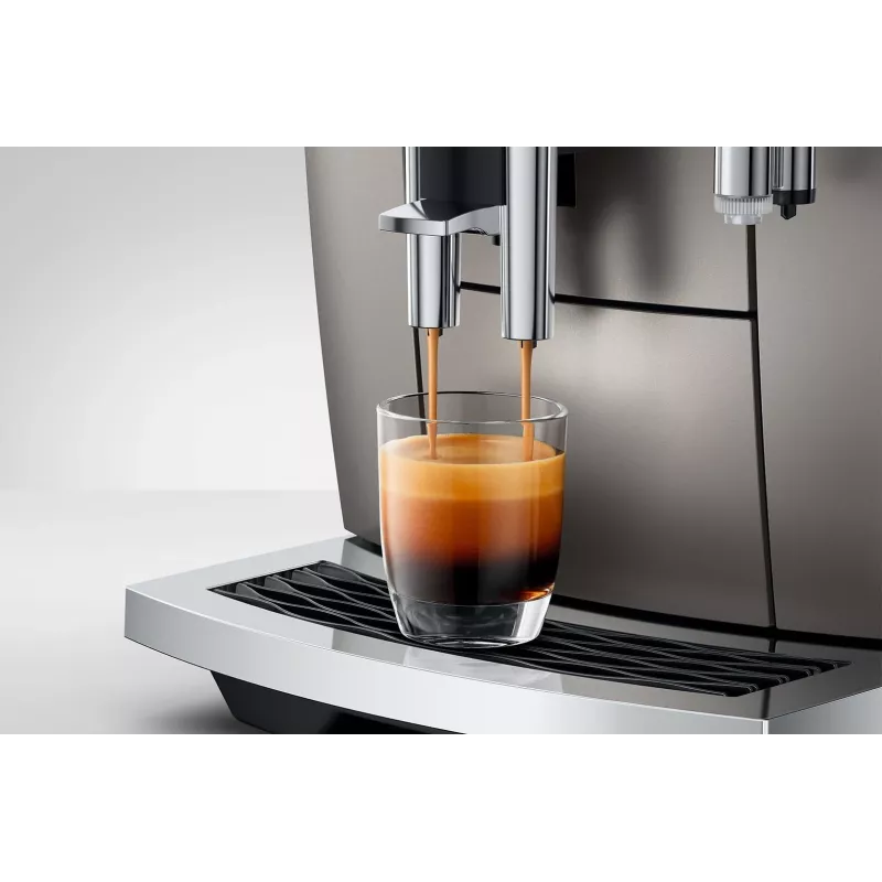 Máquina de café expresso JURA E8 automática 1,9 l prateado – 15 bar, ecrã de 3,5 polegadas, moinho, espumador de leite