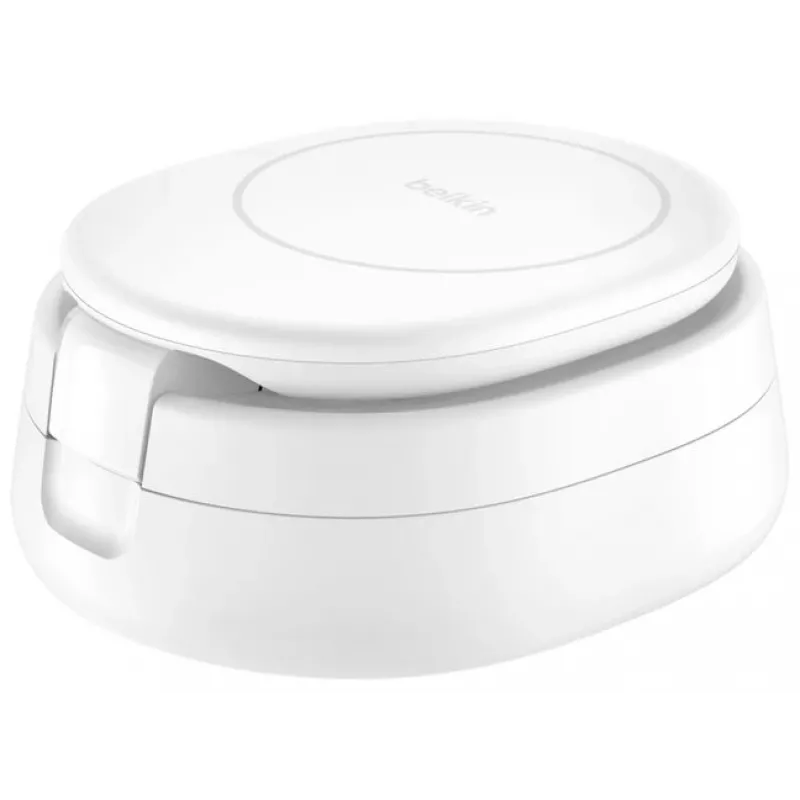 Estação de carregamento Belkin BOOSTCHARGE WIZ035kqWH 2 em 1 Qi2 15W para telefones e acessórios