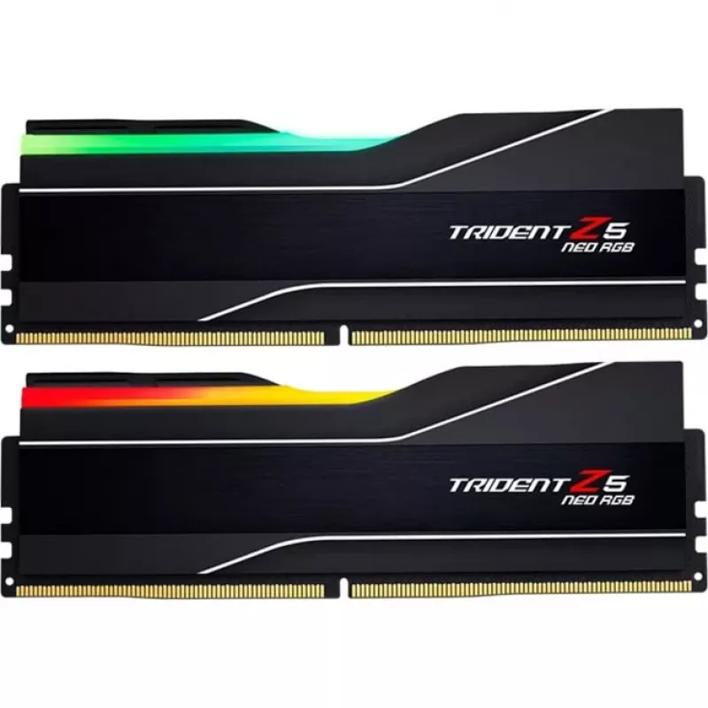 DIMM 64 GB DDR5-6000 (2x 32 GB) Dual-Kit, memória RAM preta, F5-6000J2636H32GX2-TZ5NR, Trident Z5 Neo RGB, AMD EXPO