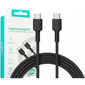 Cabo USB-C Aukey CB-CD45 0,9 m – USB Type-C para USB-A, suporte Quick Charge