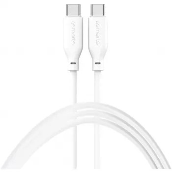 Cabo de silicone USB-C / USB-C 4smarts High Flex 60W 1,5m branco