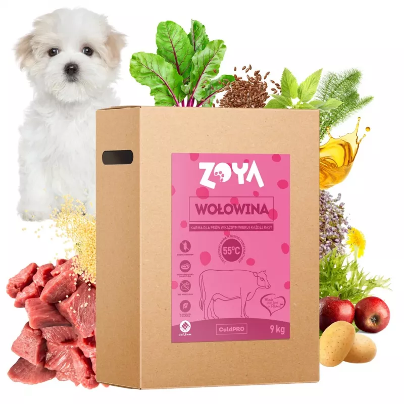 ZOYA ColdPRO ração seca para cães com vaca, 9 kg