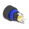 Botão de pressão DeLOCK 22050 preto azul prateado amarelo 230V 3A