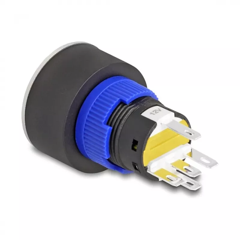 Botão de pressão DeLOCK 22050 preto azul prateado amarelo 230V 3A