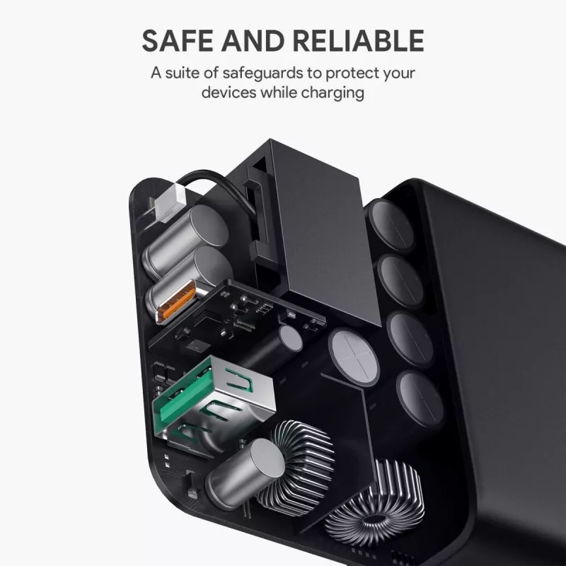 Carregador de parede PA-D3 2xUSB Power Delivery (1xUSB+1xUSB C) 5,4A 60W Dynamic Detect