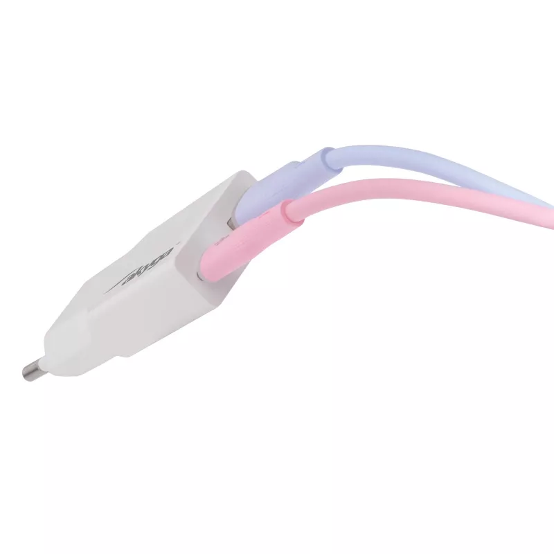 Carregador de parede Akyga AK-CH-27 30W USB-C USB-A PD GaN 5-20V / 1.5-3A branco