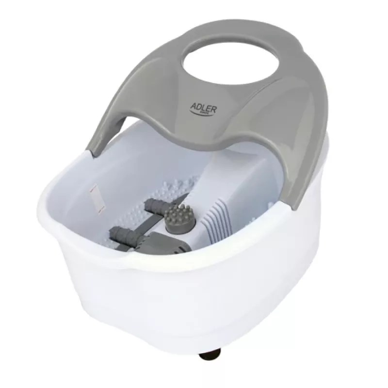 Massajador de pernas Adler AD 2167 com massagem por rolos e vibração, calor, intensidade ajustável, 80 W, cinzento branco