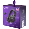 Lorgar Noah 702 (LRG-GHS702) auscultadores gaming sem fios, Bluetooth 5.3, recetor USB, AUX de 3,5 mm, drivers de 40 mm, 1000 mAh, RGB, pretos