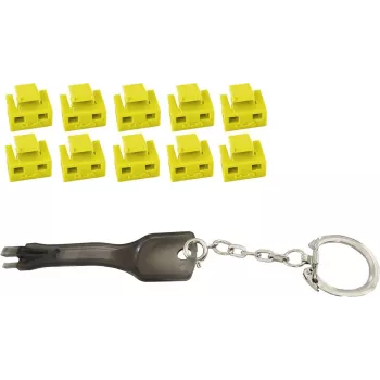 Bloqueador de porta ShiverPeaks 08-01032 RJ-45 amarelo com chave
