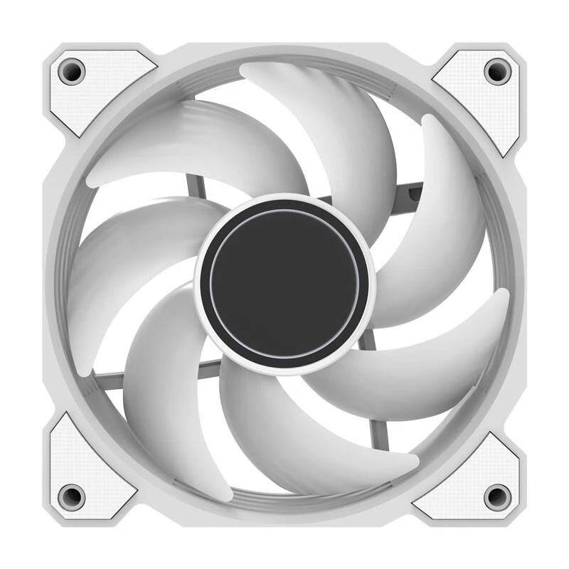 Ventoinha de arrefecimento Darkflash DR08 (branco) — ventoinha para caixa/CPU, modelo DR08 branco, ventoinha única de 120 mm
