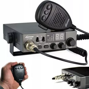 Luiton LT-298 ASQ rádio CB AM/FM ficha para isqueiro preto