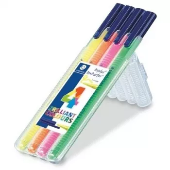 Marcador Staedtler 362 SB4 4 unid. verde laranja rosa amarelo