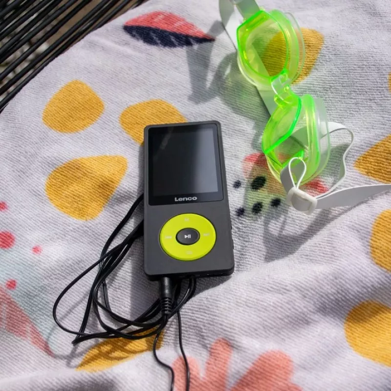 Leitor de MP3 Lenco Xemio-860GN 8 GB Preto/Verde-limão LCD 18h de reprodução