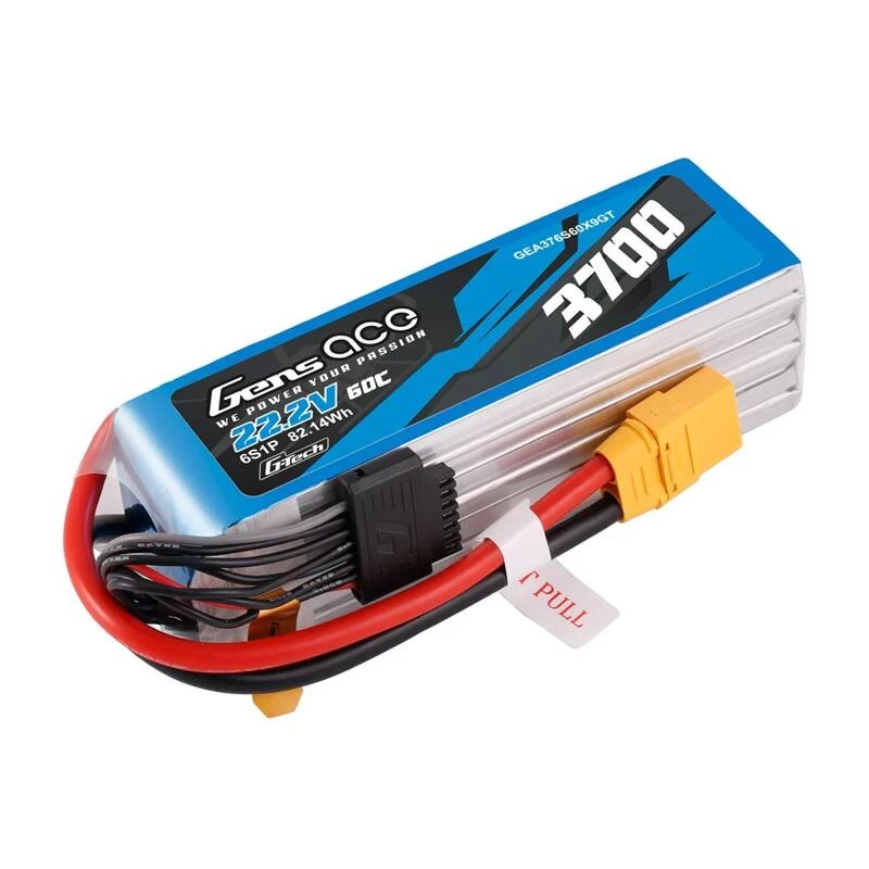 Gens Ace G-Tech GEA376S60X9GT bateria LiPo 3700 mAh 22,2 V 60C 6S1P, XT90