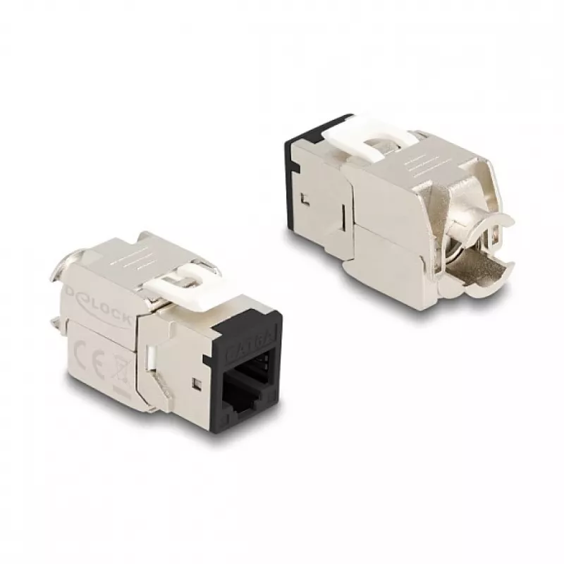 DeLOCK 88118 Módulo Keystone plano preto RJ-45 10 unidades
