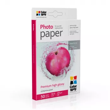 Papel fotográfico ColorWay PSG2550504R brilhante 255 g/m² 10x15 cm 50 folhas