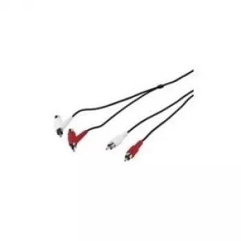 Cabo de ligação Wentronic Goobay RCA, 1,5 m – 2 fichas RCA > 2 fichas/conector fêmea RCA (50214)