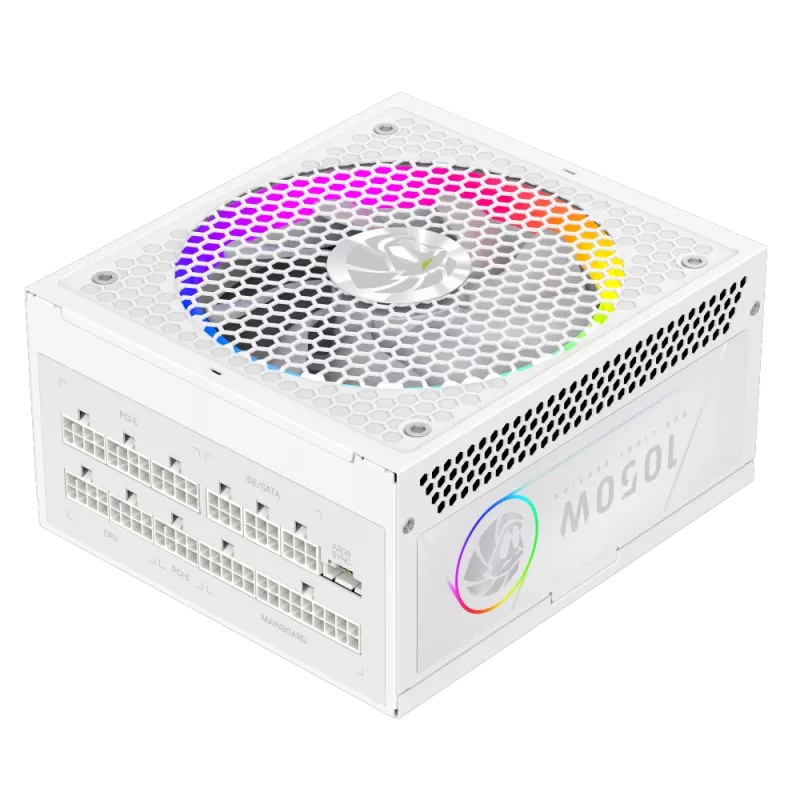 Fonte de alimentação Gamemax, 80 PLUS, Gold | RGB 1050G WH | 1050 W