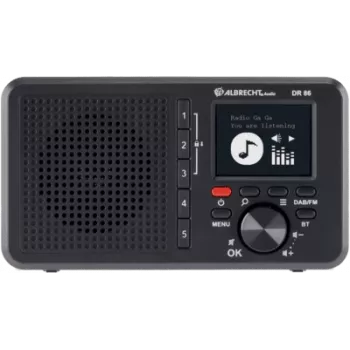 Rádio digital para seniores Albrecht DR 86 pequeno DAB+/FM, preto (27861)