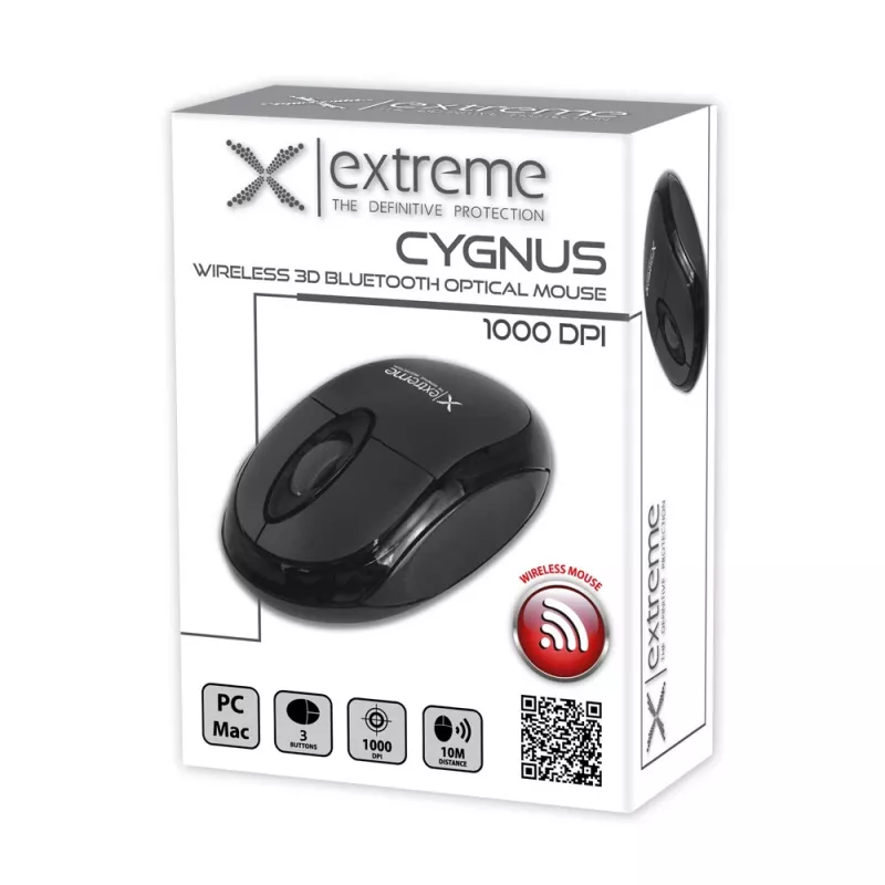 Rato ótico sem fios Bluetooth 3D Cyngus preto