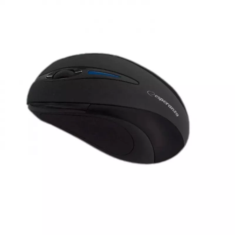 Rato RF sem fios ESPERANZA EM101K, para ambas as mãos, 1000 DPI, recetor nano USB 2,4 GHz, preto