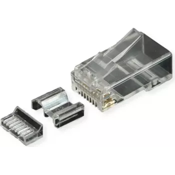 Ficha RJ45 ROLINE Cat.6A não blindada + insert 10 unid. (21.17.3098)