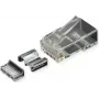 Ficha RJ45 ROLINE Cat.6A não blindada + insert 10 unid. (21.17.3098)