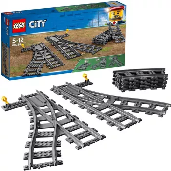 Conjunto de construção LEGO City 60238 – agulha de via e acessórios para conjuntos de brincar