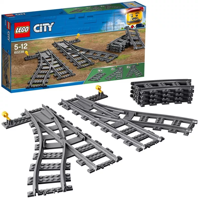 Conjunto de construção LEGO City 60238 – agulha de via e acessórios para conjuntos de brincar