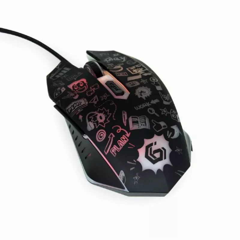 Rato USB ótico preto/MUS-6B-GRAFIX-01 Gembird