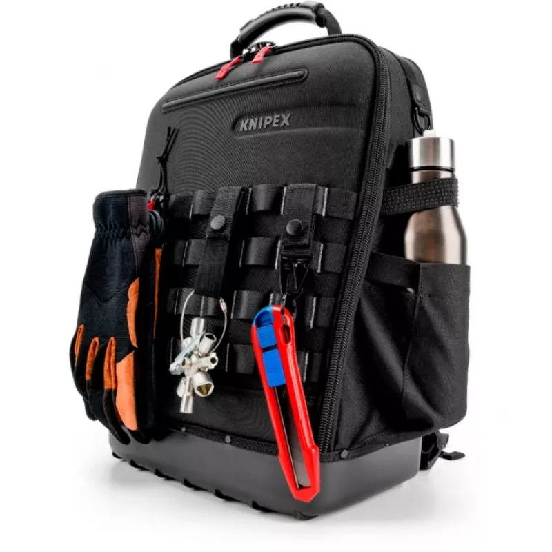 Bolsa de ferramentas Knipex X18 37 bolsas preto vermelho tecido plástico