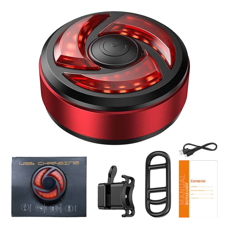 Luz traseira Superfire BTL02 USB, bateria 330 mAh, recarregável por USB, luz traseira de segurança