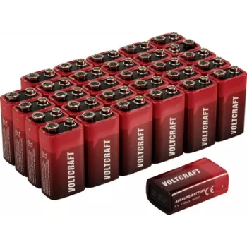 Voltcraft VC-16107990 pilha bloco 9 V alcalina de manganês 550 mAh 9 30 unid. (VC-16107990)