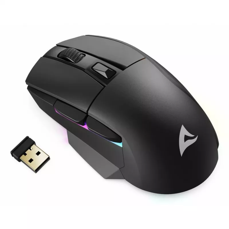 Rato gaming ótico RGB Skiller SGM50W preto