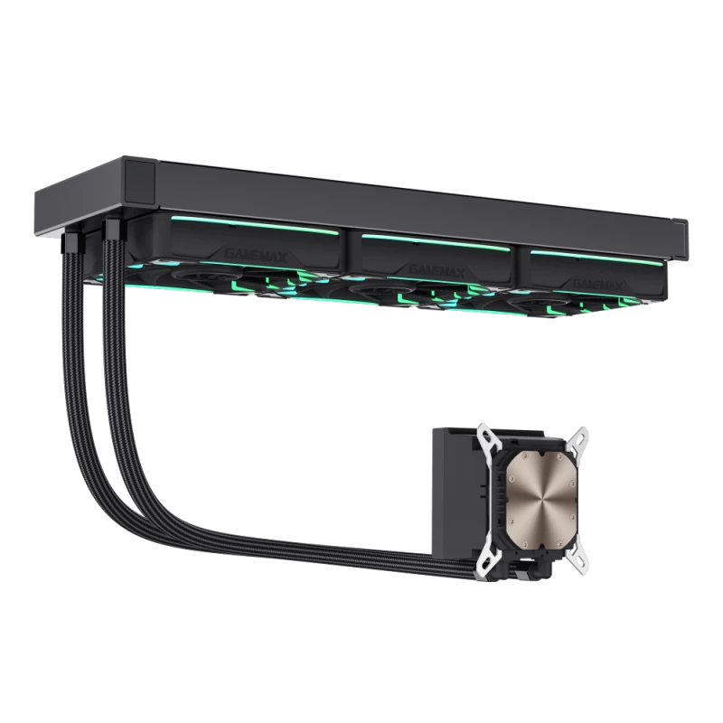 Gamemax | Refrigeração líquida para CPU | HAILSTORM 360 LCD | preto